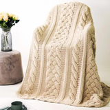 Super Soft Cable Knit Poly Microfiber Throw Blanket.