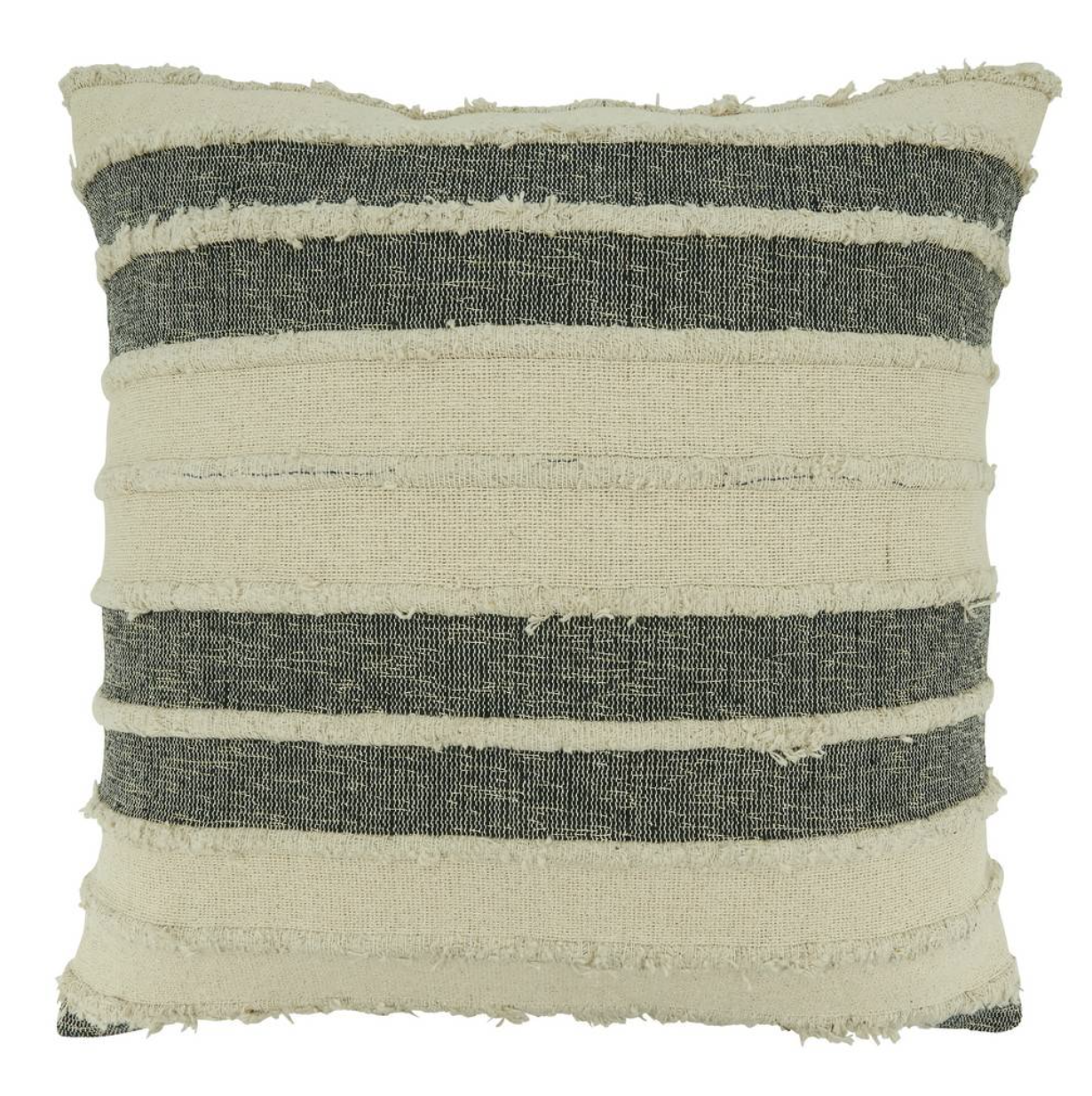 striped tufted two tone pillow