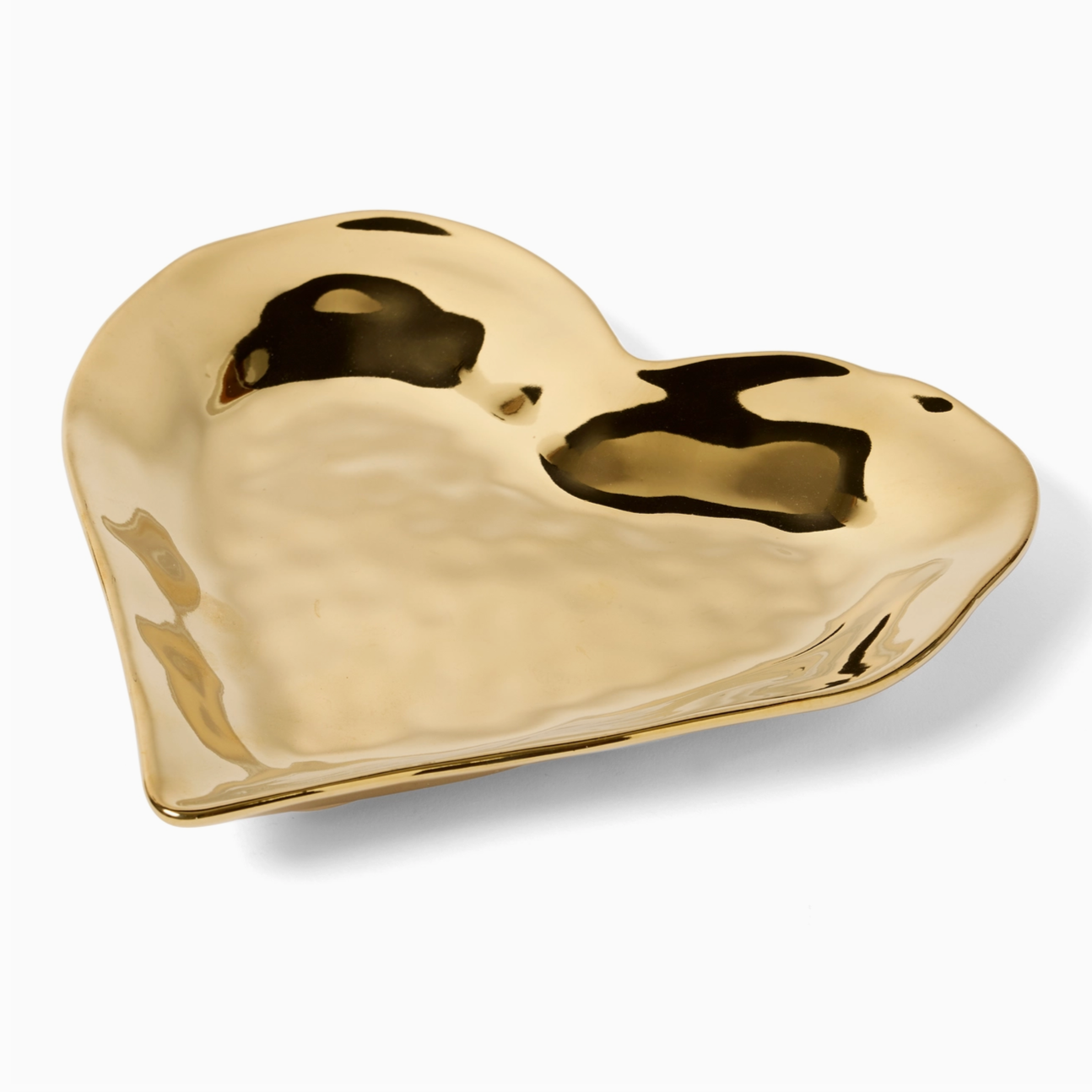 gold plated titanium heart dish, food safe