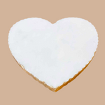 heart shaped white marble cutting/serving board with gold foil edge