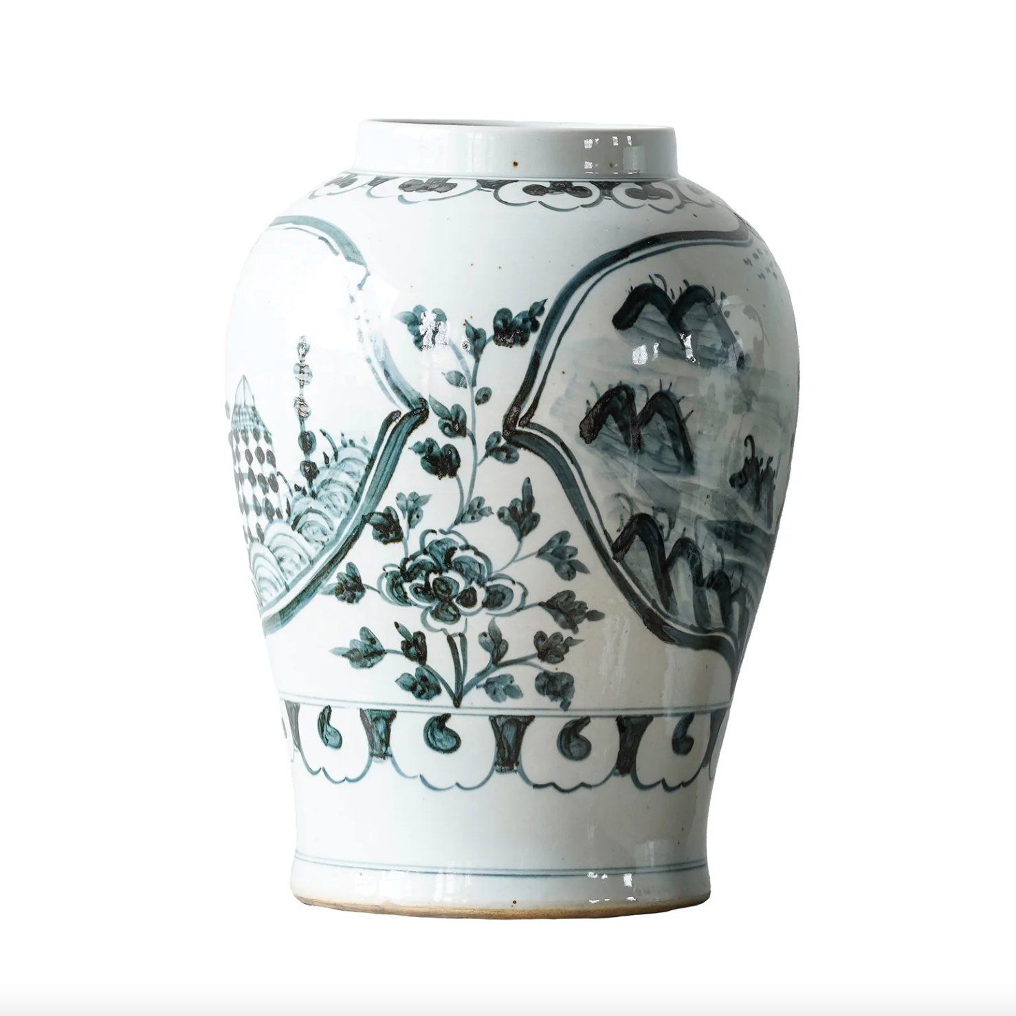 hand painted Jingdezhen vase with landscape scene