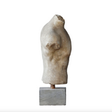 carved marble male torso