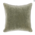 Green pillow on a white background