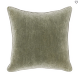Green pillow on a white background
