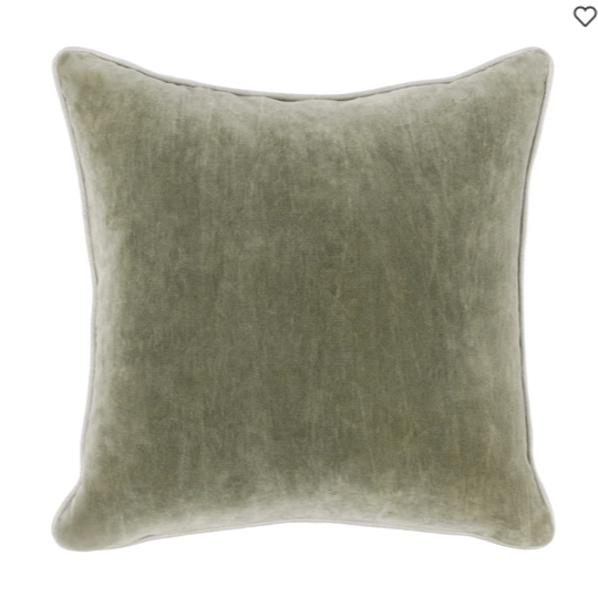 Green pillow on a white background