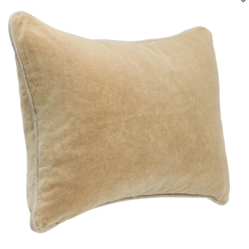 Beige pillow on a white background