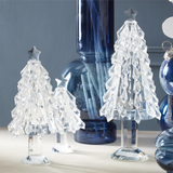 crystal christmas tree with star topper, three sizes