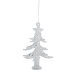 glass Christmas tree ornament on a white background