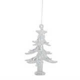 glass Christmas tree ornament on a white background