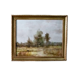 Framed 8x10 prairie landscape print featuring soft, muted countryside scenery with trees and open fields, displayed in a gold ornate frame against a white background