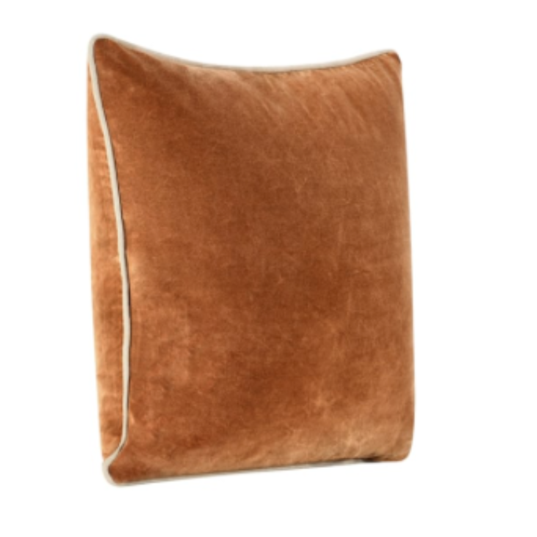 Brown pillow on a white background
