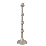 Silver candle holder on a white background