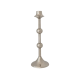 Silver candle holder on a white background
