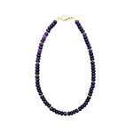 purple jade beaded necklace 
