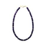 purple jade beaded necklace 