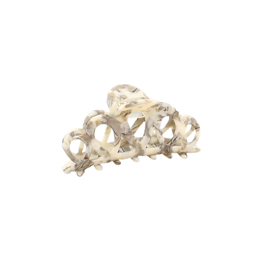 Decorative piece with crystal-like elements on a white background