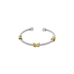 Bangle with two-tone design on a white background