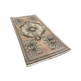 Decorative rug with geometric pattern on a white background