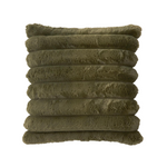 green vegan fur pillow