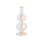 Decorative vase with gold floral patterns on a white background