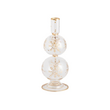 Decorative vase with gold floral patterns on a white background