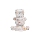 Decorative bear figurine with a top hat on a white background