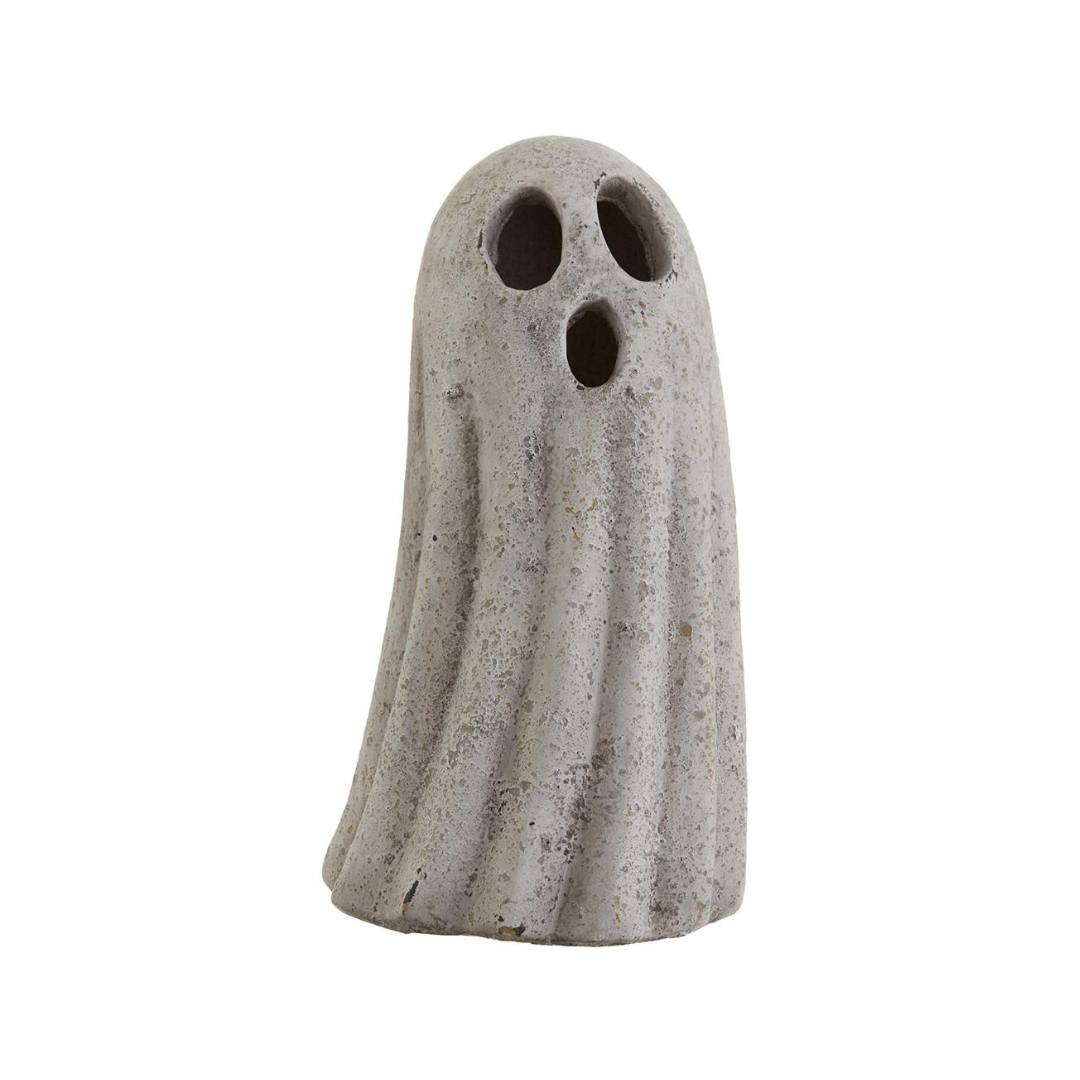 Cement ghost decoration on a white background