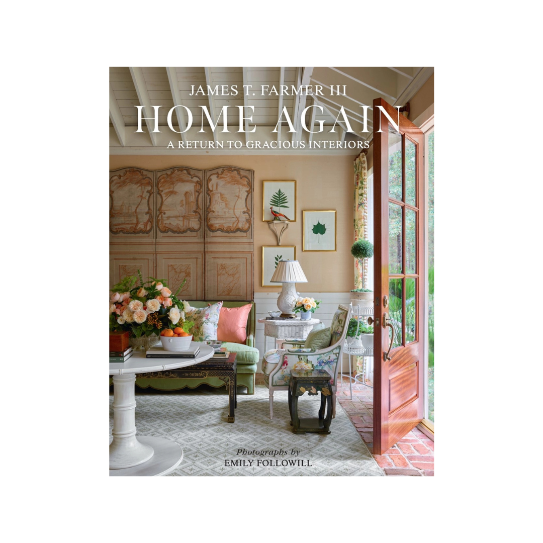 Book cover of 'Home Again' by James T. Farmer III, featuring a living room interior.