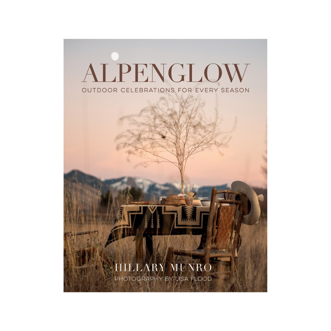 Book cover of 'Alpenglow' with outdoor scene and mountain background