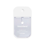 Touchland hand sanitizer bottle on a white background