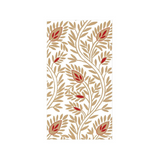 Patterned guest towel with leaf design on a white background