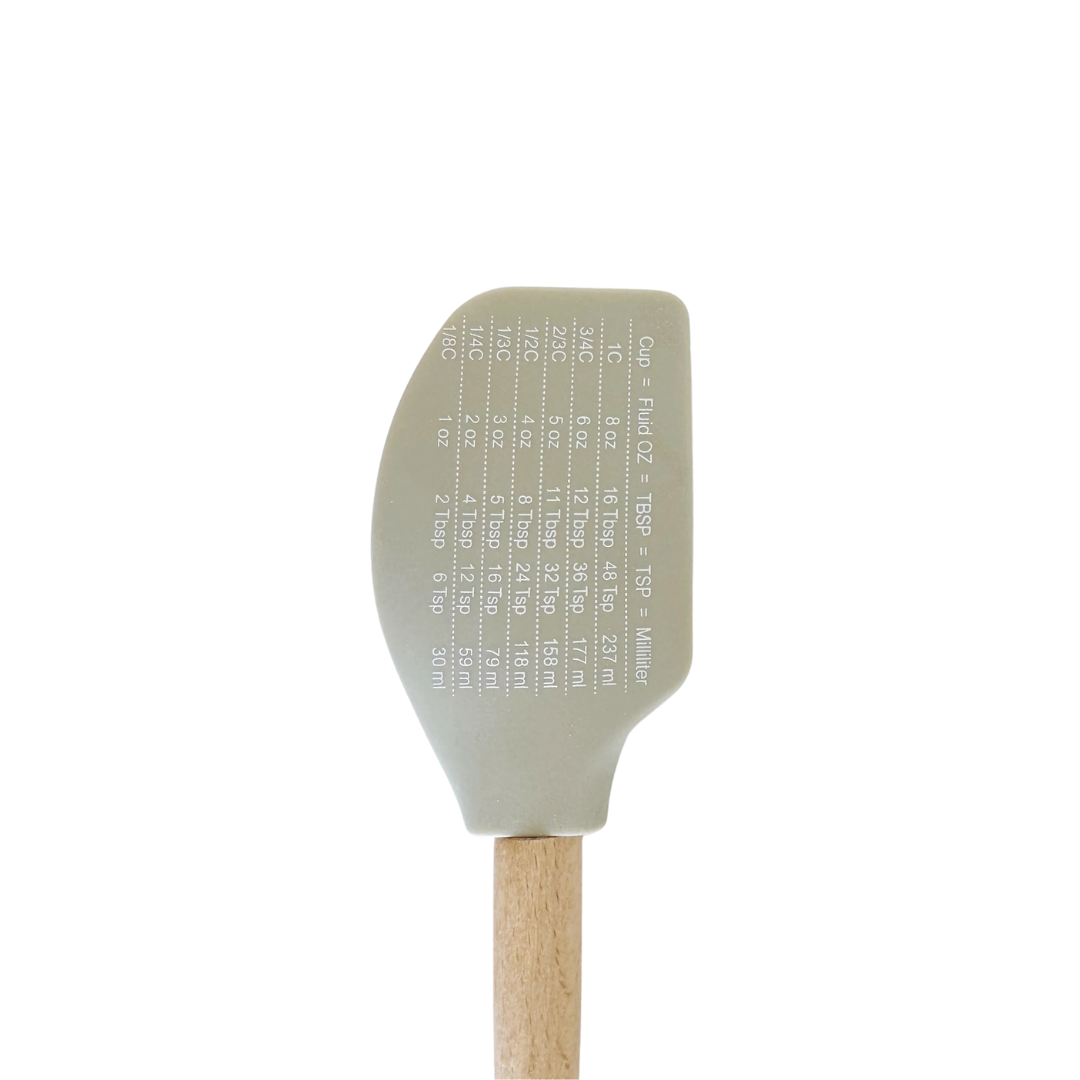 sage silicone spatula with kitchen measurements 