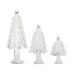 crystal christmas tree with star topper, three sizes, on white background