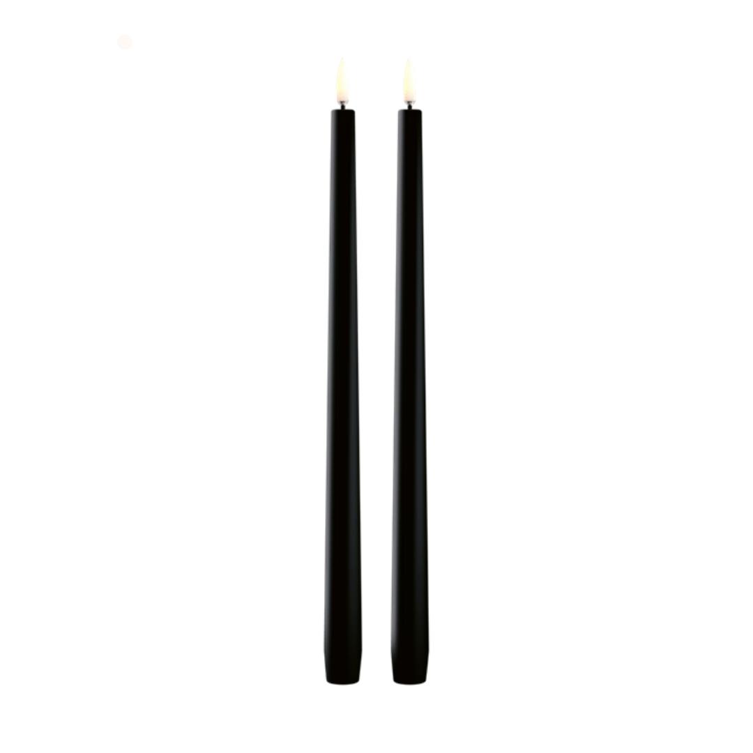 Flameless Tall Taper Candles (12.5"H)