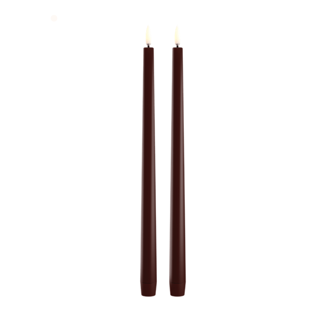 Flameless Tall Taper Candles (12.5"H)