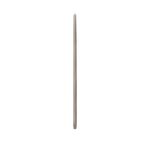 Long, thin gray flameless candle on a white background