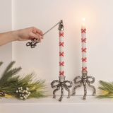 Silver Bow Taper Holder