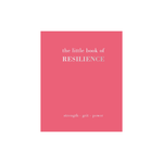 Pink book cover titled 'the little book of RESILIENCE' on a white background