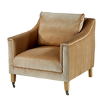 Beige armchair on a white background