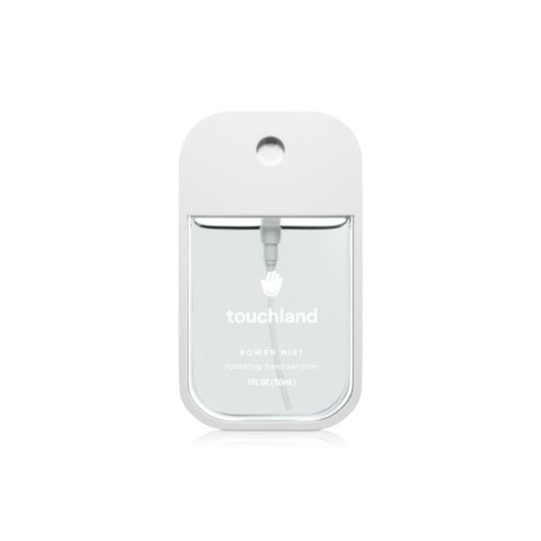 Clear packaging with a hook and 'touchland' branding on a white background