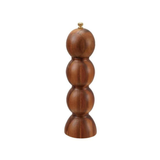 Wooden pepper grinder on a white background