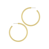 Classic vintage-inspired gold hoop earrings with a textured finish, photographed on a white background.