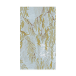 Decorative guest towel with gold leaf pattern on a white background