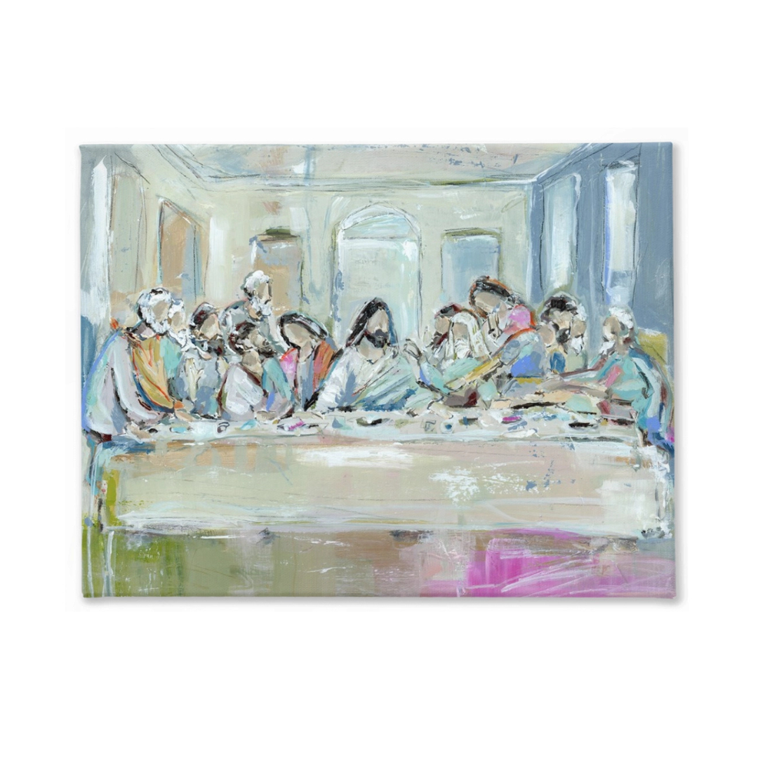 Painting of 'The Last Supper' with abstract style