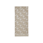 Patterned fabric hand towel with floral design on a white background