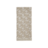 Patterned fabric hand towel with floral design on a white background