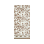Floral patterned towel on a white background