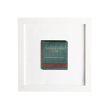 Framed print of 'Garden & Gun Club' matches with white frame on white background