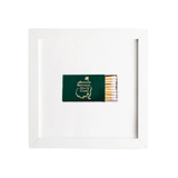 Augusta National Golf Club matches print with a white frame on a white background