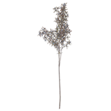 Artificial flower stem with small flowers on a white background